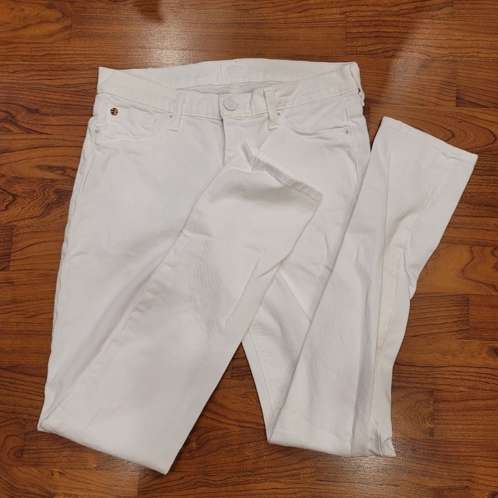 Hudson "Gia" Mid-rise Skinny White Jeans Made in USA - 27